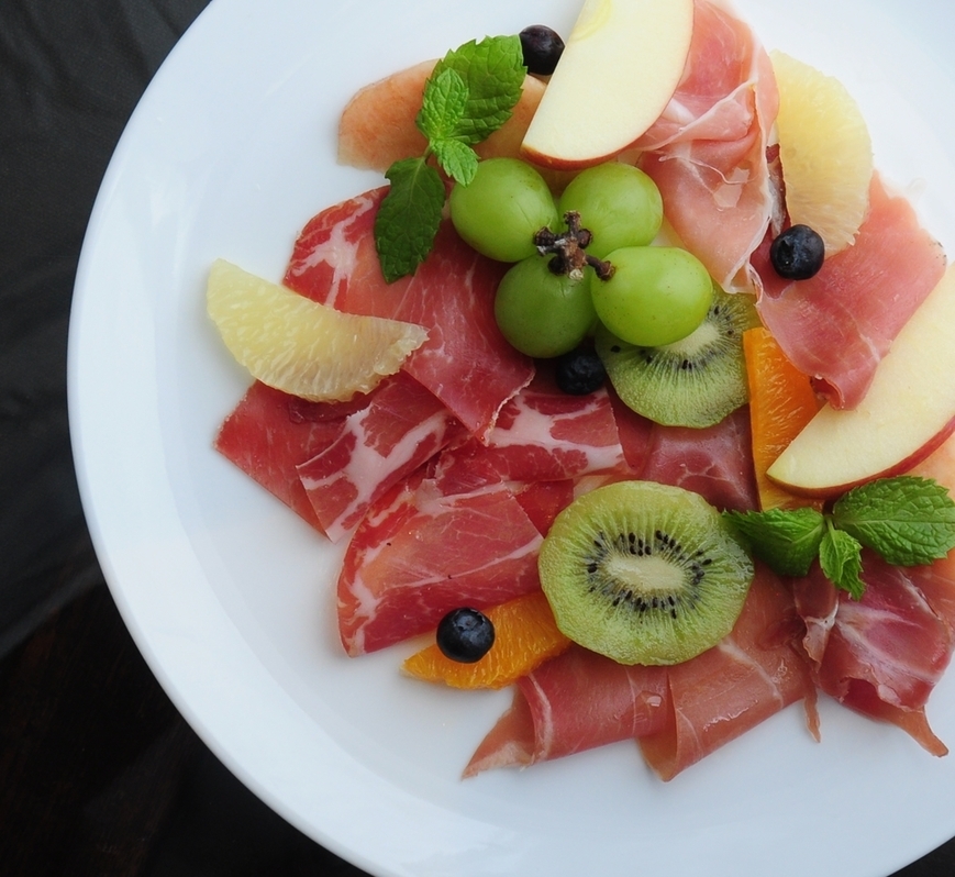 Prosciutto and fruit