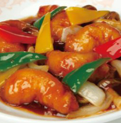 Shrimp with black vinegar sauce